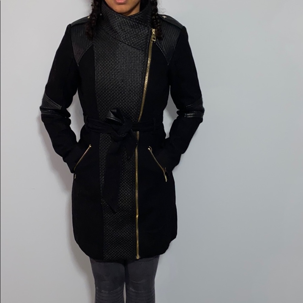Guess asymmetrical zip coat